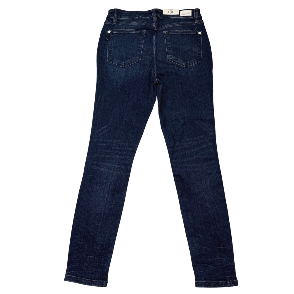 Judy Blue Womens Skinny Fit Jeans Mid Rise Dark Wash Stretch Size 9/29 NWT - Picture 2 of 9